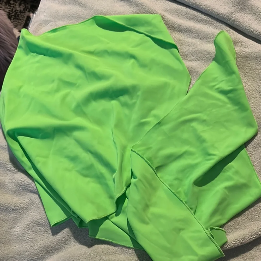 Neon Green Sarong with Dramatic Bow Option
